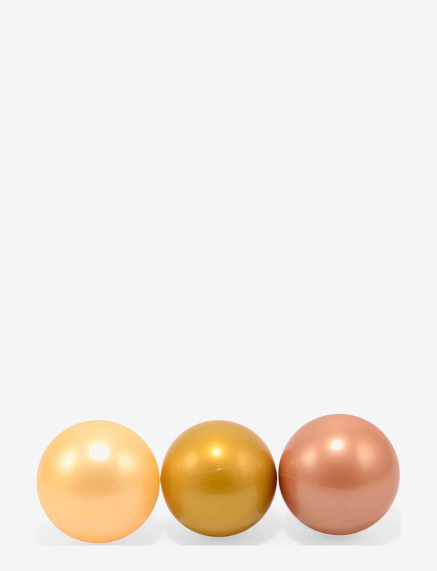 Magni Toys - Plastic balls in net. 3 colors; khaki, sand and beige. - motoriklegetøj - cobber/khaki/yellow - 0