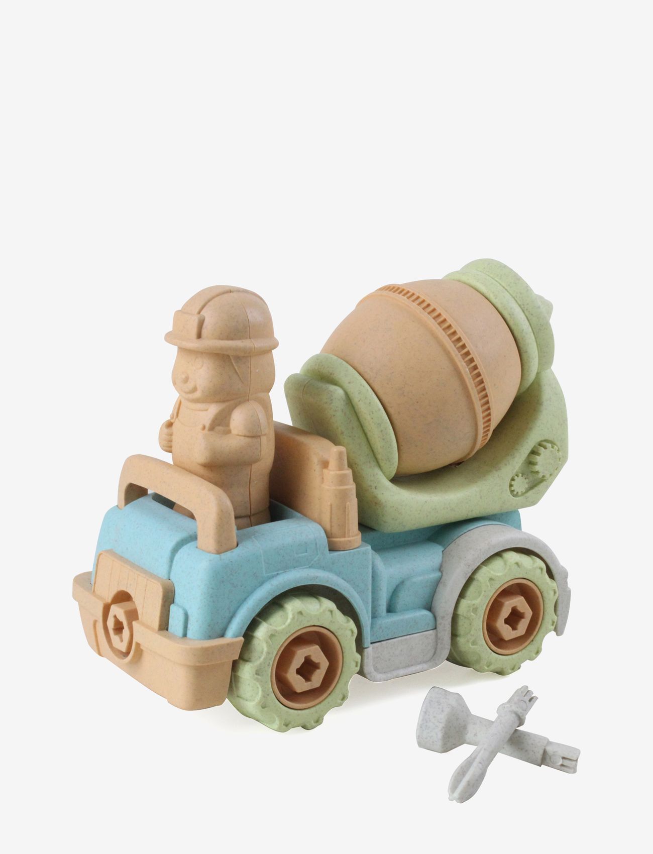 Magni Toys - Take-apart construction car - Cement mixer, wheat straw - de laveste prisene - green/blue/orange - 0