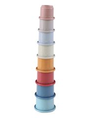 Magni Toys - Wheat Straw Stacking Cups, 8 pcs. - lägsta priserna - multi coloured - 2