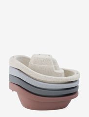Magni Toys - Wheat Straw Bath Boat Cups, 4 pcs - kylpylelut - bourdeux/gray/beige - 0