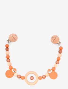 Pram Chain in silicone and wood, in copper/sand, Magni Toys