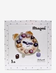 Magni Toys - Clock Puzzle in FSC wood - pedagogiska pussel - multi coloured - 2