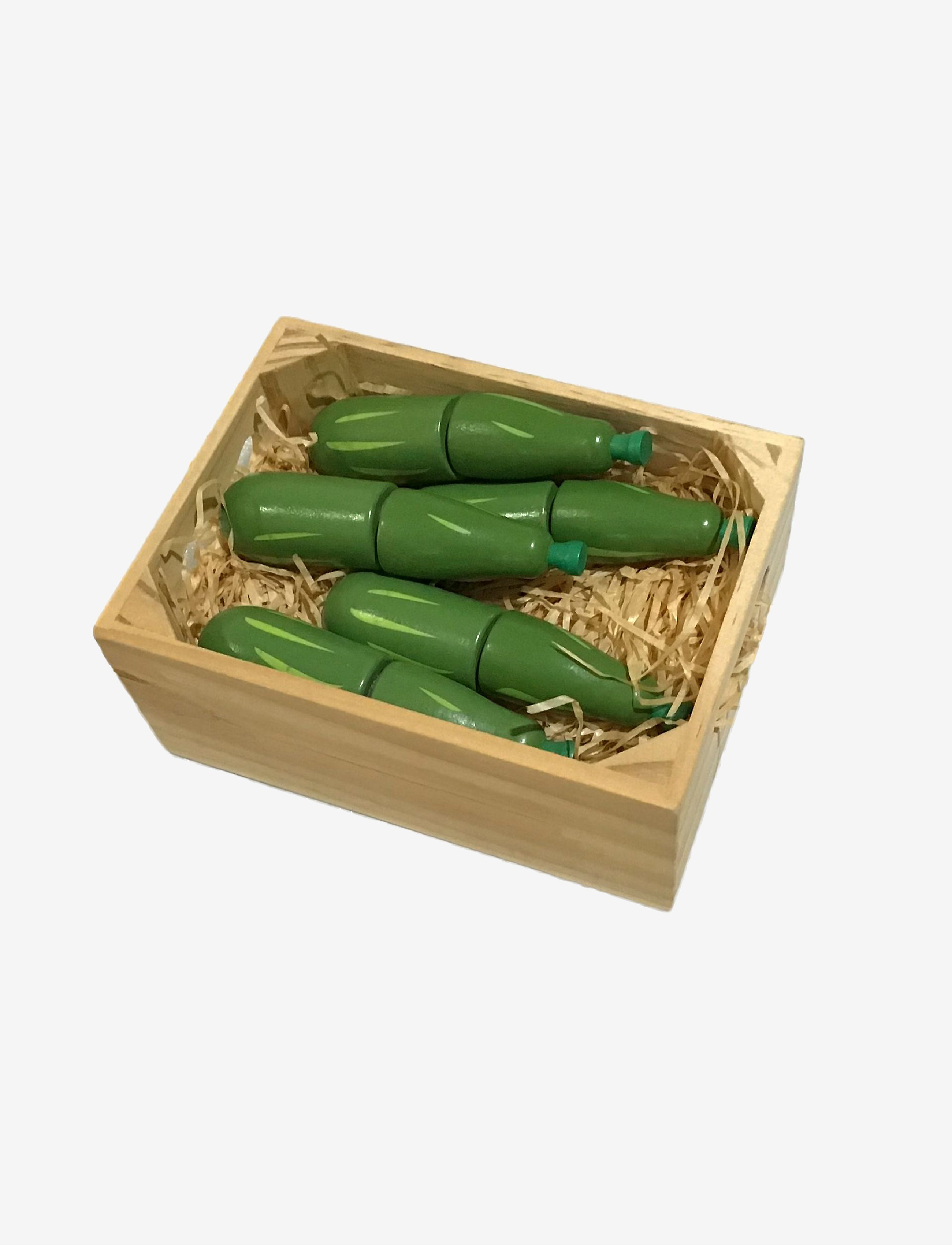 Magni Toys 5 Cucumbers With Magnet In A Box, Toy Food & Cakes, Grøn, Str: 6.5X15X11CM