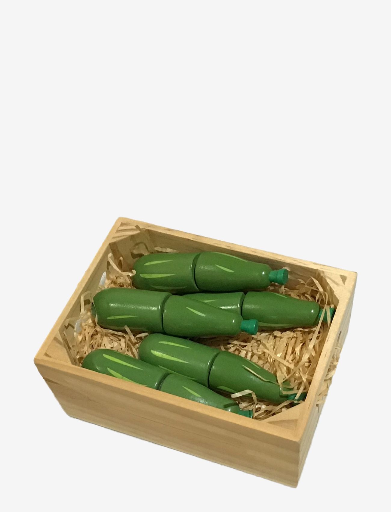Magni Toys - 5 cucumbers with magnet in a box - leksaksmat & leksakstårtor - green - 1