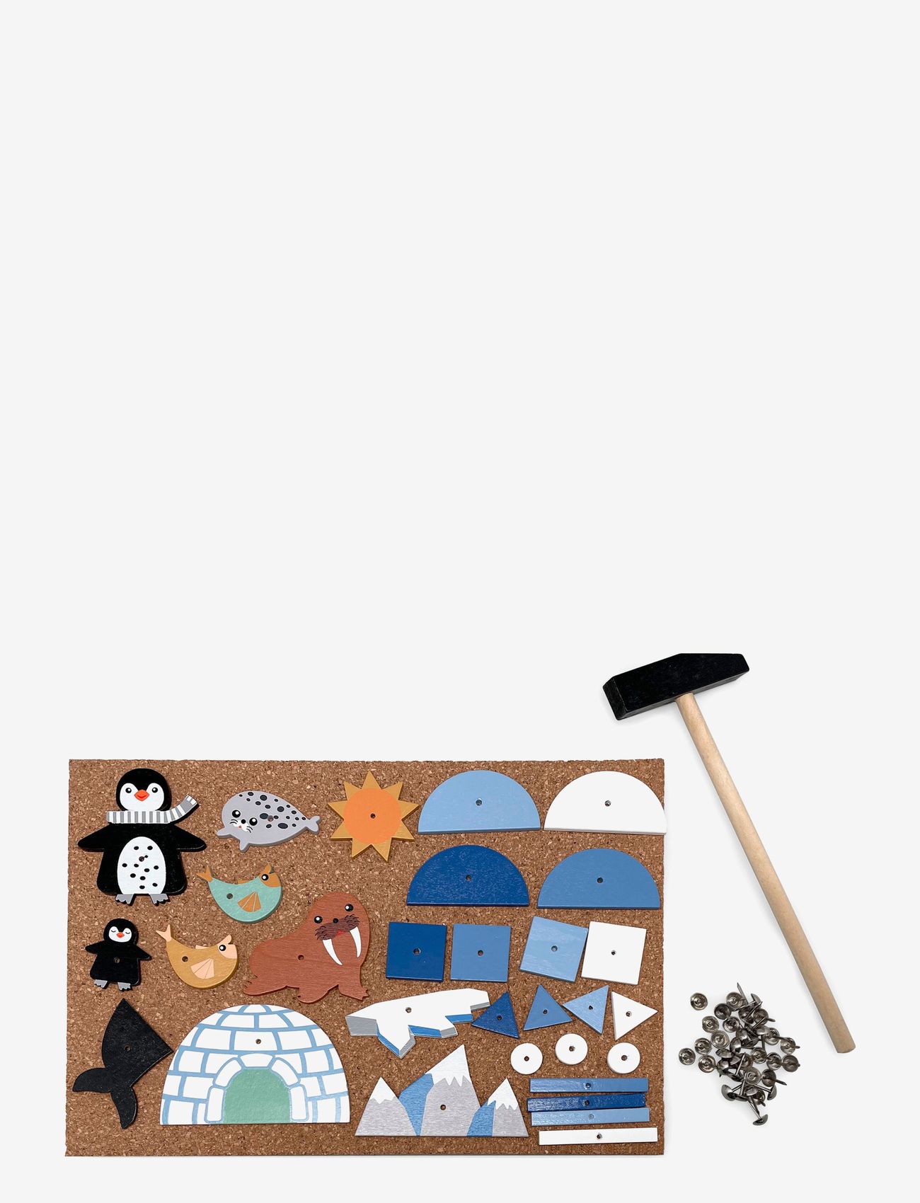 Magni Toys - Hammer mosaic with penguin - kreasæt - multi coloured - 0