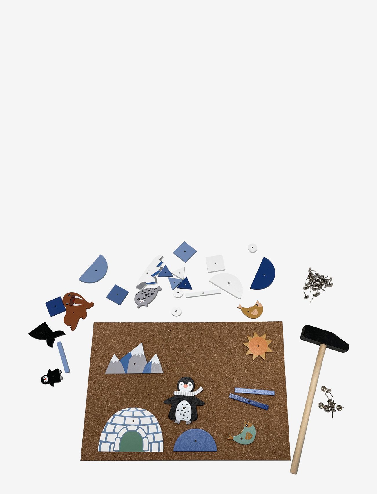 Magni Toys - Hammer mosaic with penguin - kreasæt - multi coloured - 1