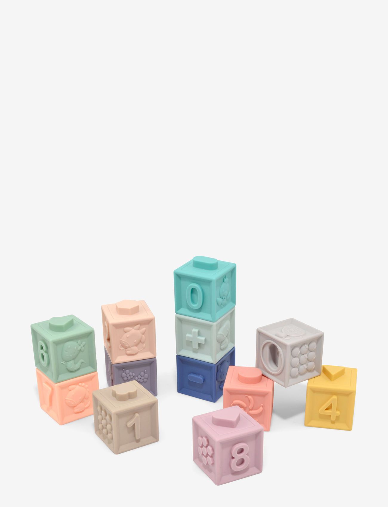 Magni Toys - Silicone building blocks 12 pcs - multi coloured - 0