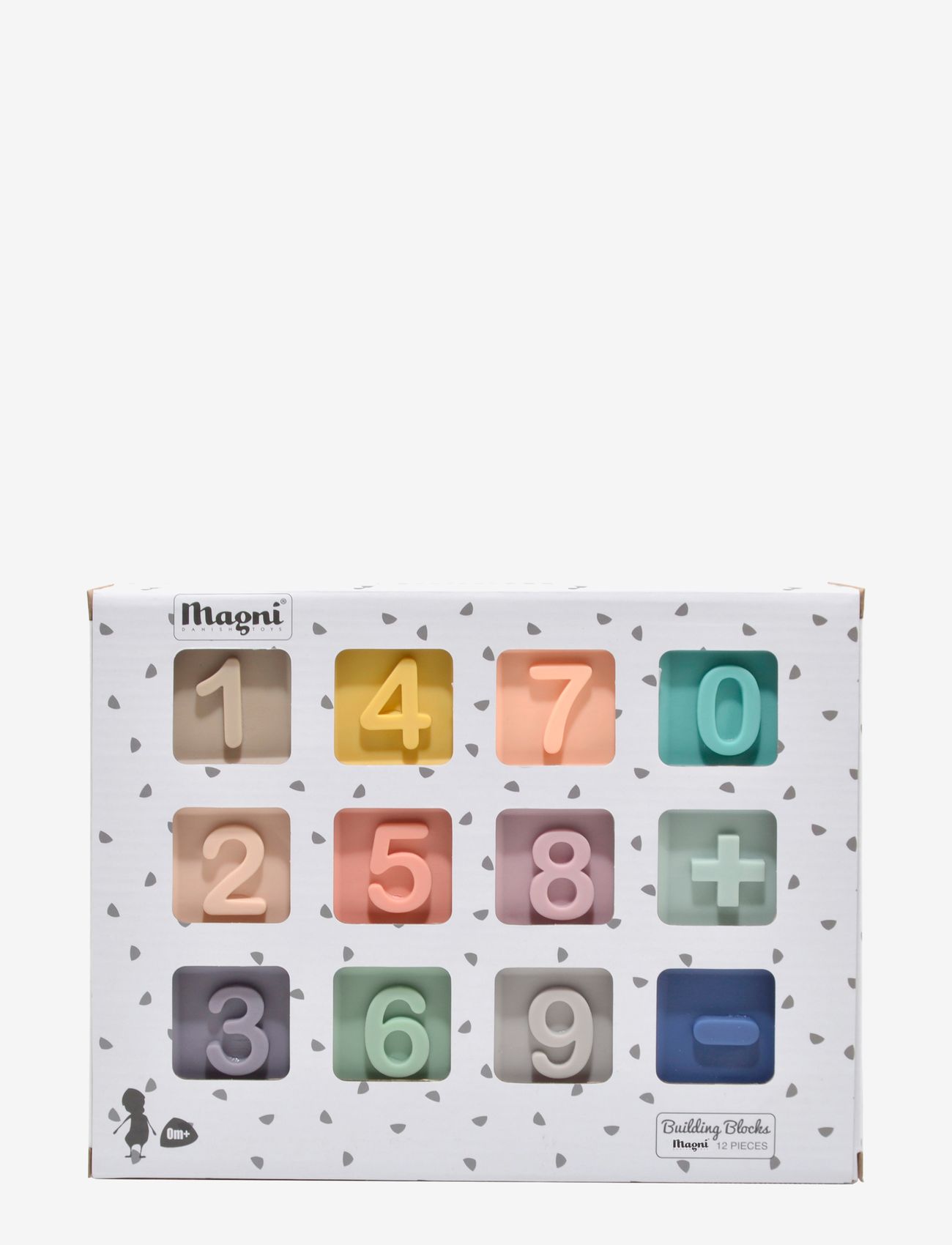 Magni Toys - Silicone building blocks 12 pcs - multi coloured - 1