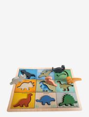 Magni Toys - Dino puzzle in FSC wood - knoppuslespil - multi - 0
