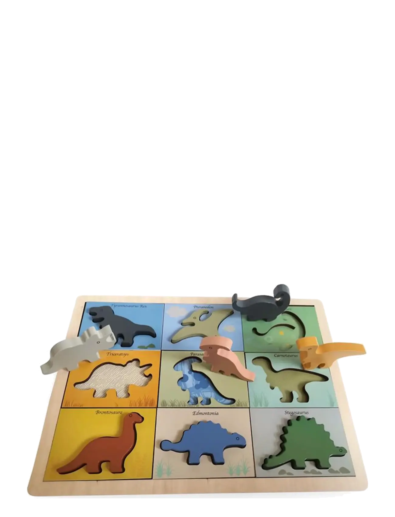 Magni Toys - Dino puzzle in FSC wood - knoppuslespil - multi - 2