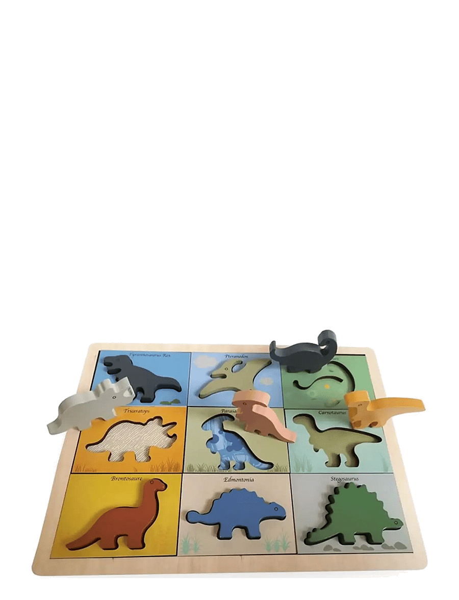 Magni Toys - Dino puzzle in FSC wood - knoppussel - multi - 2