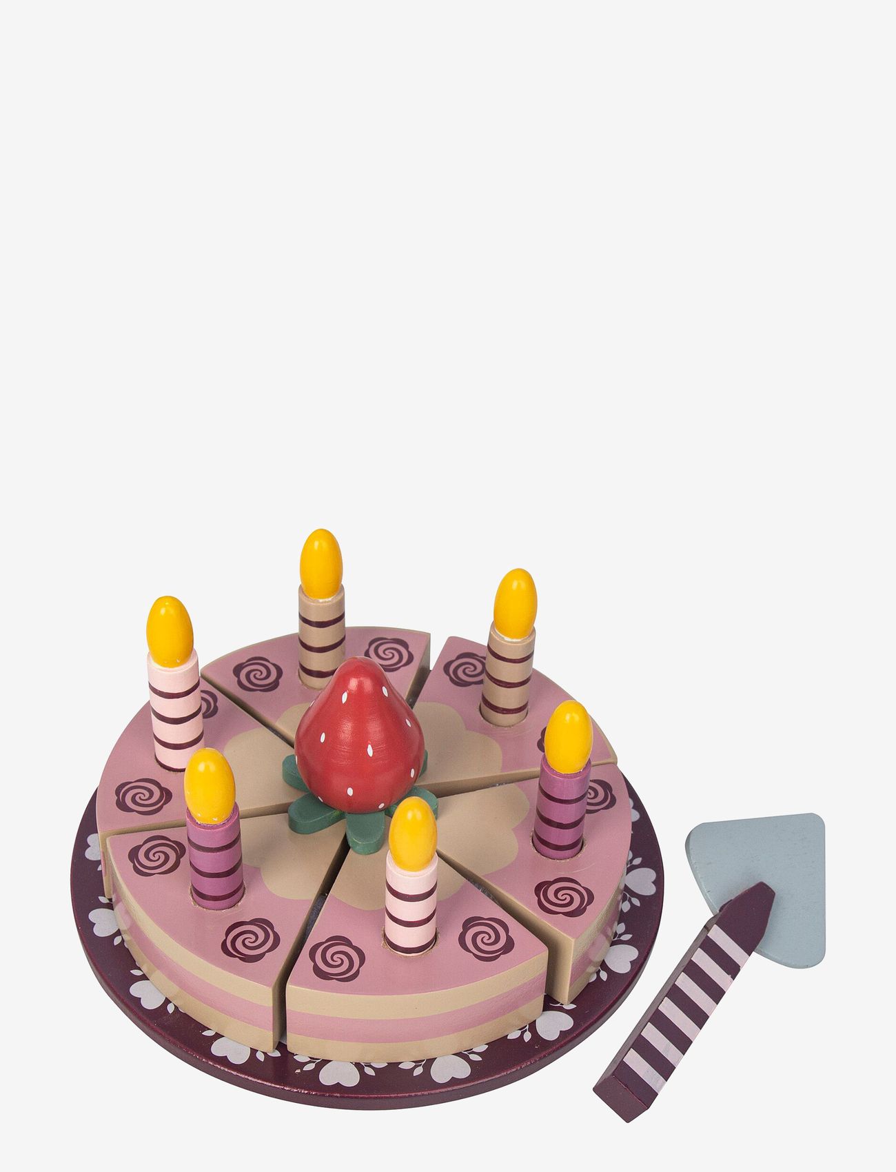 Magni Toys - Pink cake with velcro in a box - leksaksmat & leksakstårtor - pink - 0