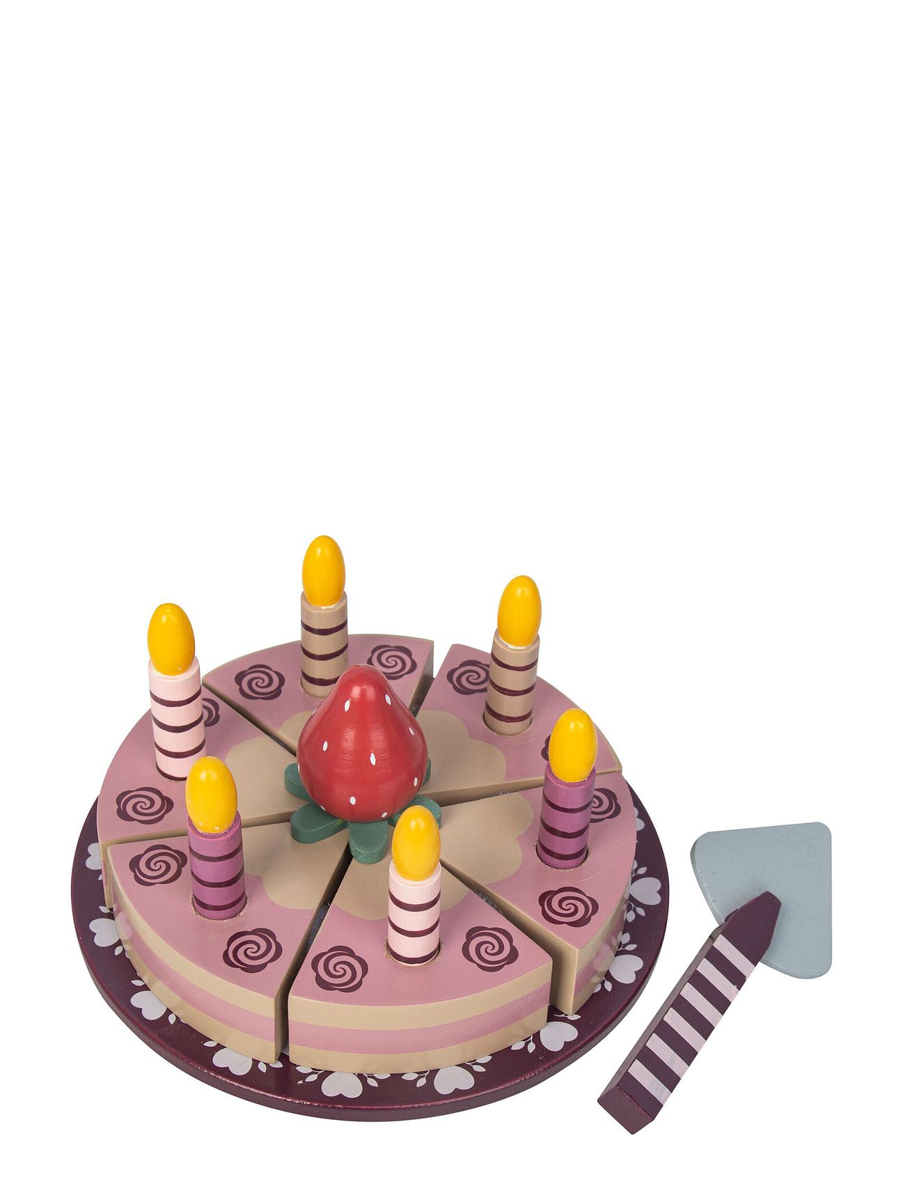 Magni Toys - Pink cake with velcro in a box - leksaksmat & leksakstårtor - pink - 1