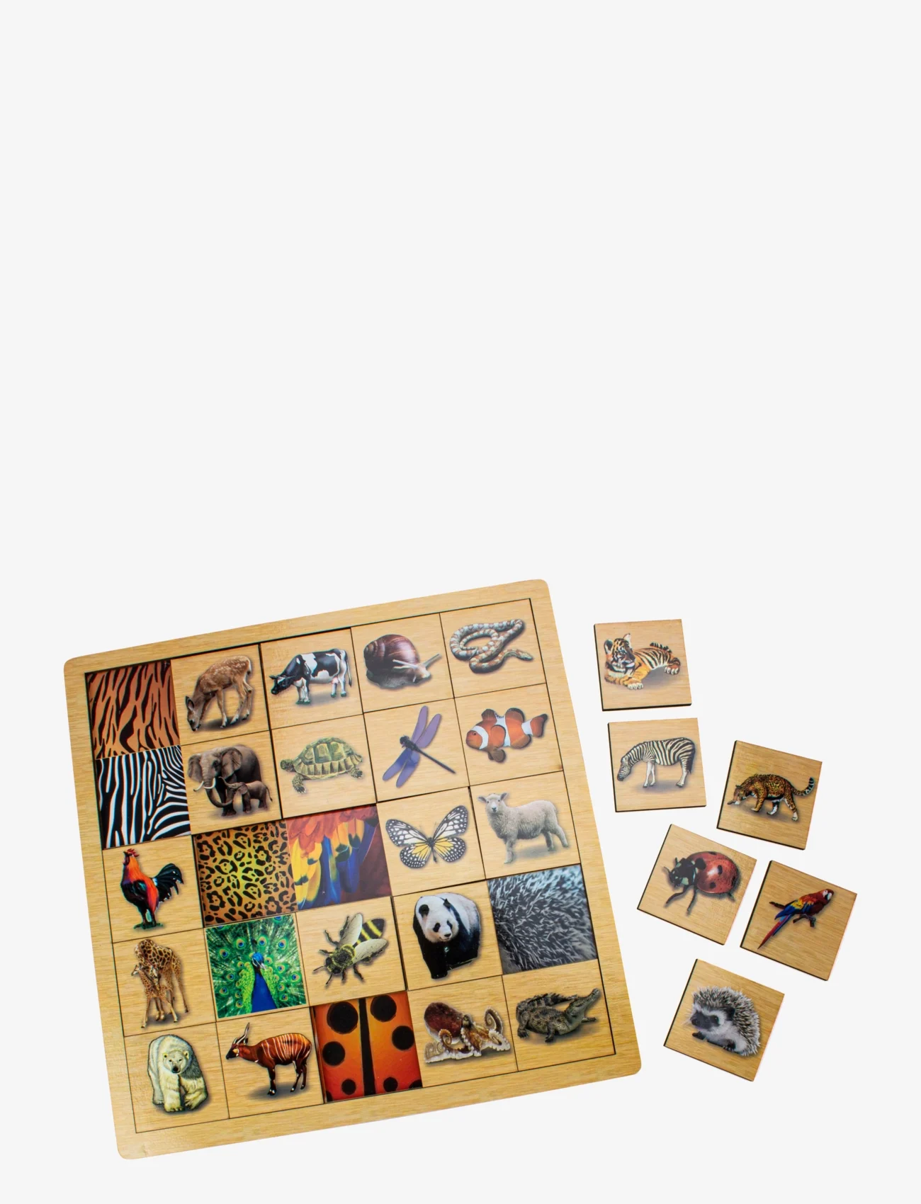 Magni Toys - Animal Pattern Puzzle, 100% FSC wood - puiset palapelit - multi color - 0