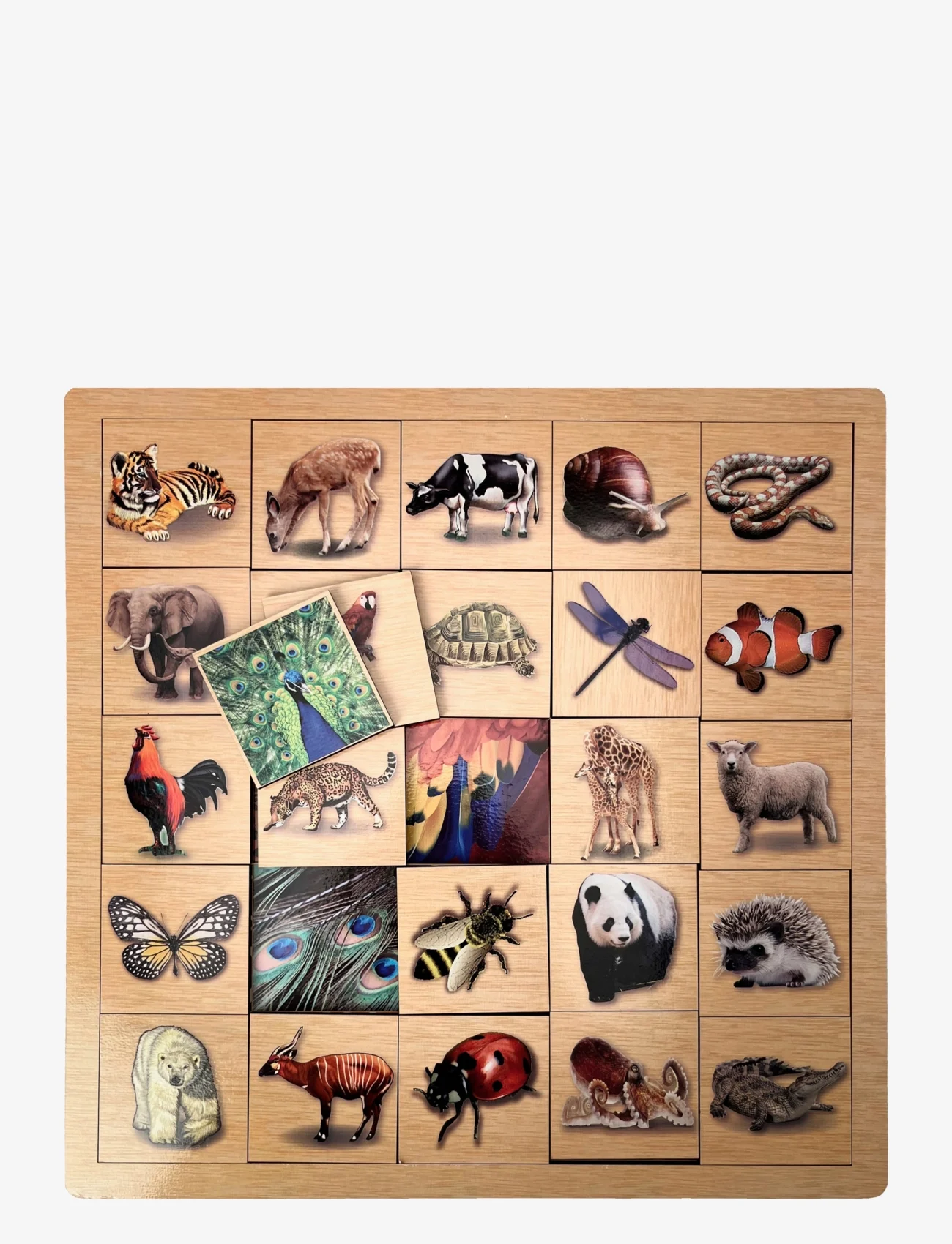 Magni Toys - Animal Pattern Puzzle, 100% FSC wood - puiset palapelit - multi color - 1