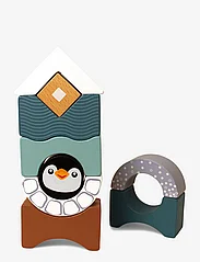 Magni Toys - Penguin stacking tower - byggeklosser - multi color - 0