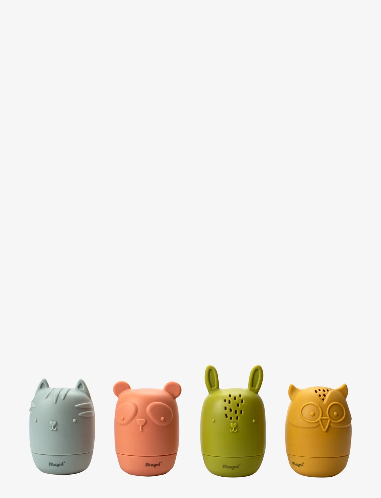 Magni Toys - 4 silicone bath spirit animals - badelegetøj - multi color - 0