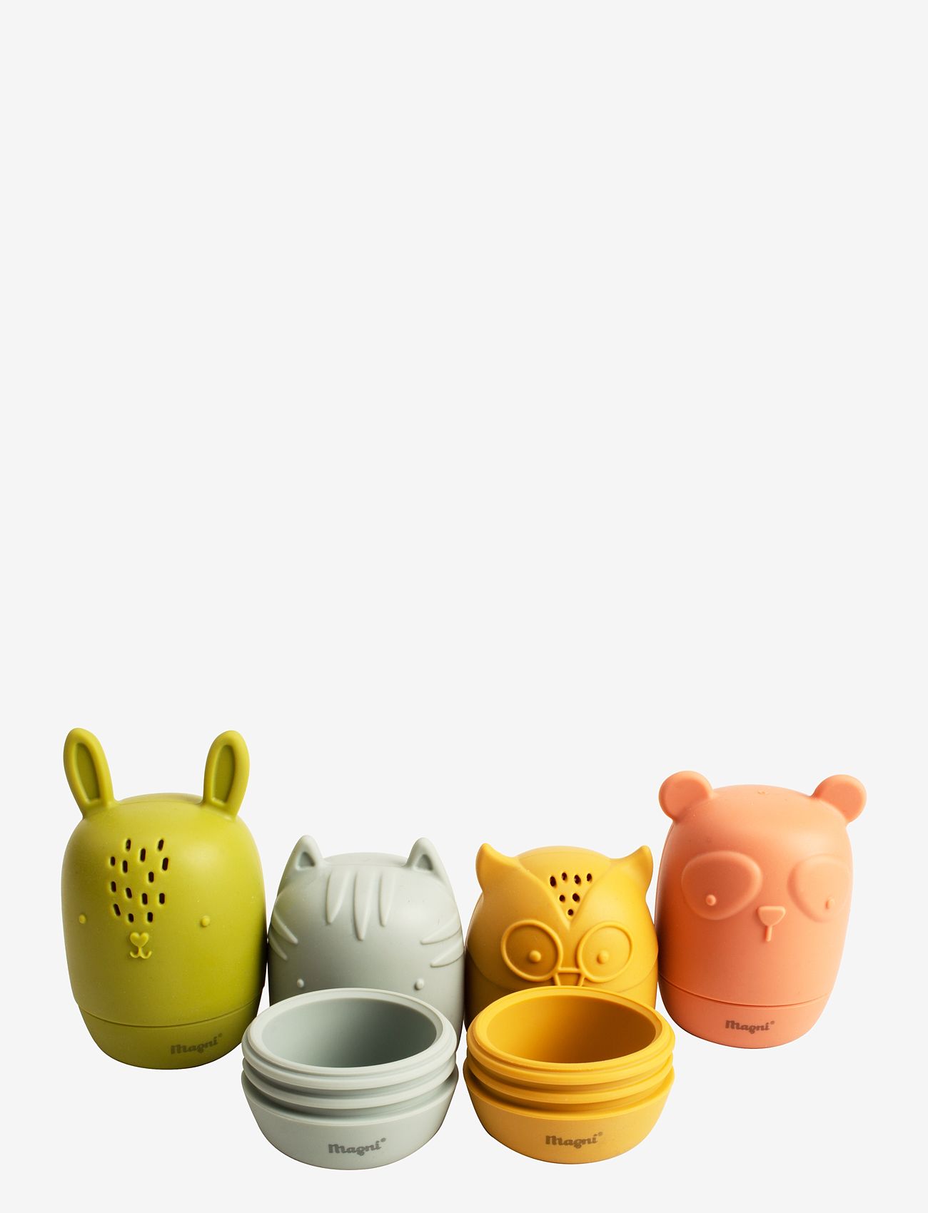 Magni Toys - 4 silicone bath spirit animals - kylpylelut - multi color - 1