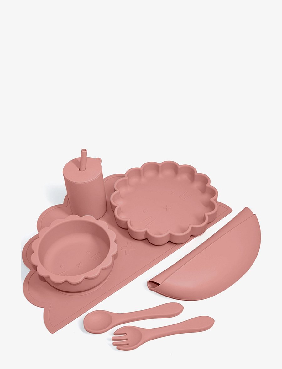 Magni Toys - 7 pcs. toddler eating set terra cotta - terra cotta - 0