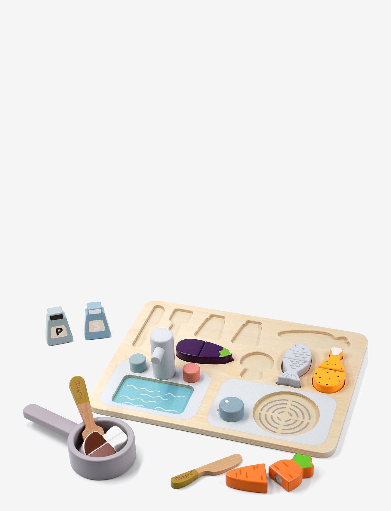 Magni Toys - Play Kitchen puzzle, 100% FSC wood - leksaksmat & leksakstårtor - multi color - 1