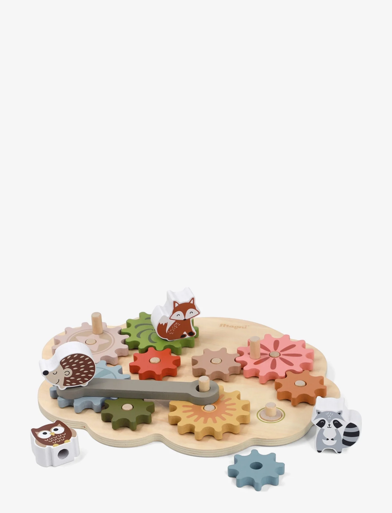 Magni Toys - Busy board with gears and animals 100% FSC Wood - alhaisimmat hinnat - multi color - 0