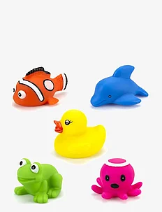 Mix Bath Animals, duck, frog, fish, dolphin, octopus w. light, Magni Toys
