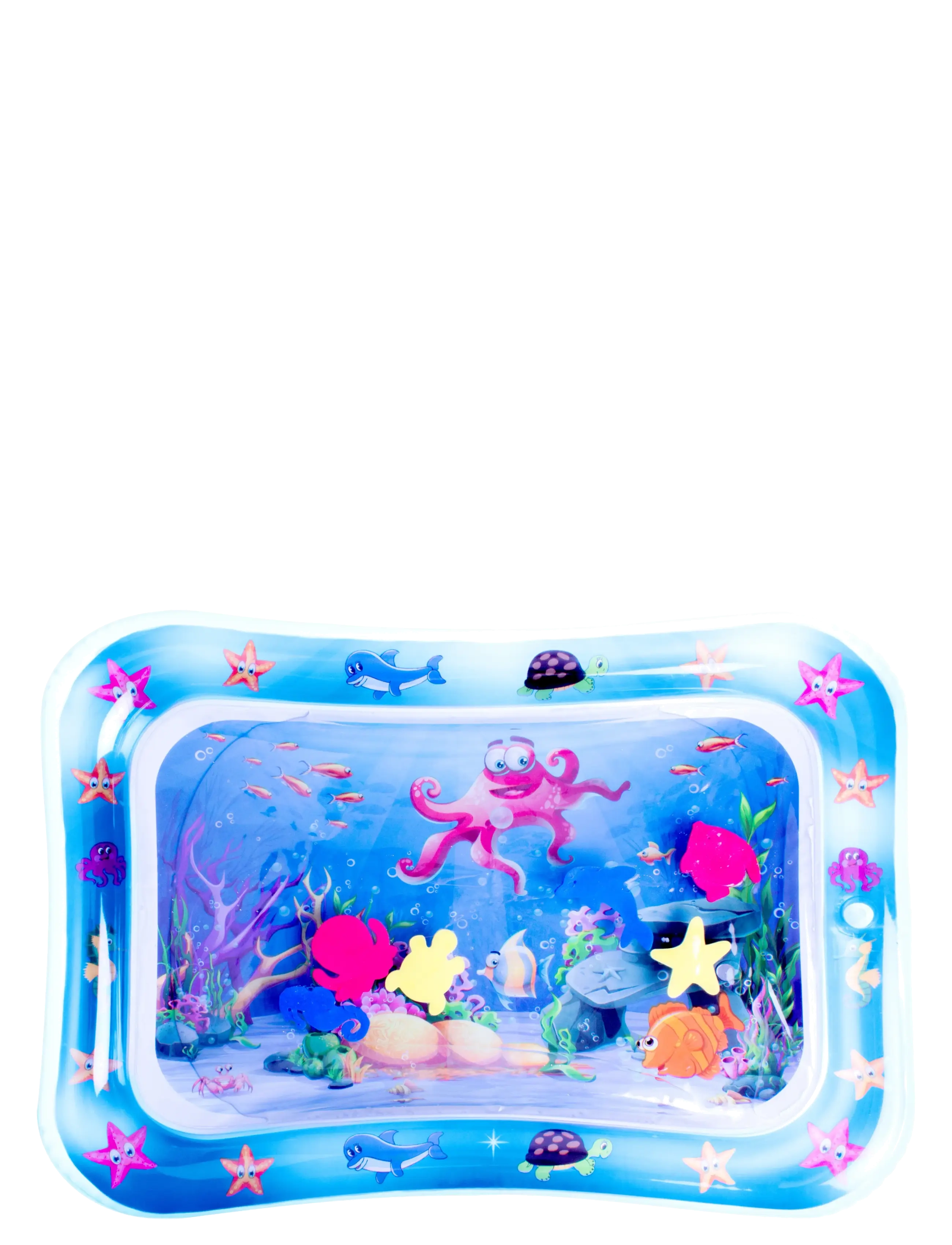Magni Toys - Baby Water Play Mat, blue w. sealife motive - baðhringir og baðdýnur - blue - 1