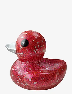 Bath animal, pink duck with glitter 8 cm., Magni Toys