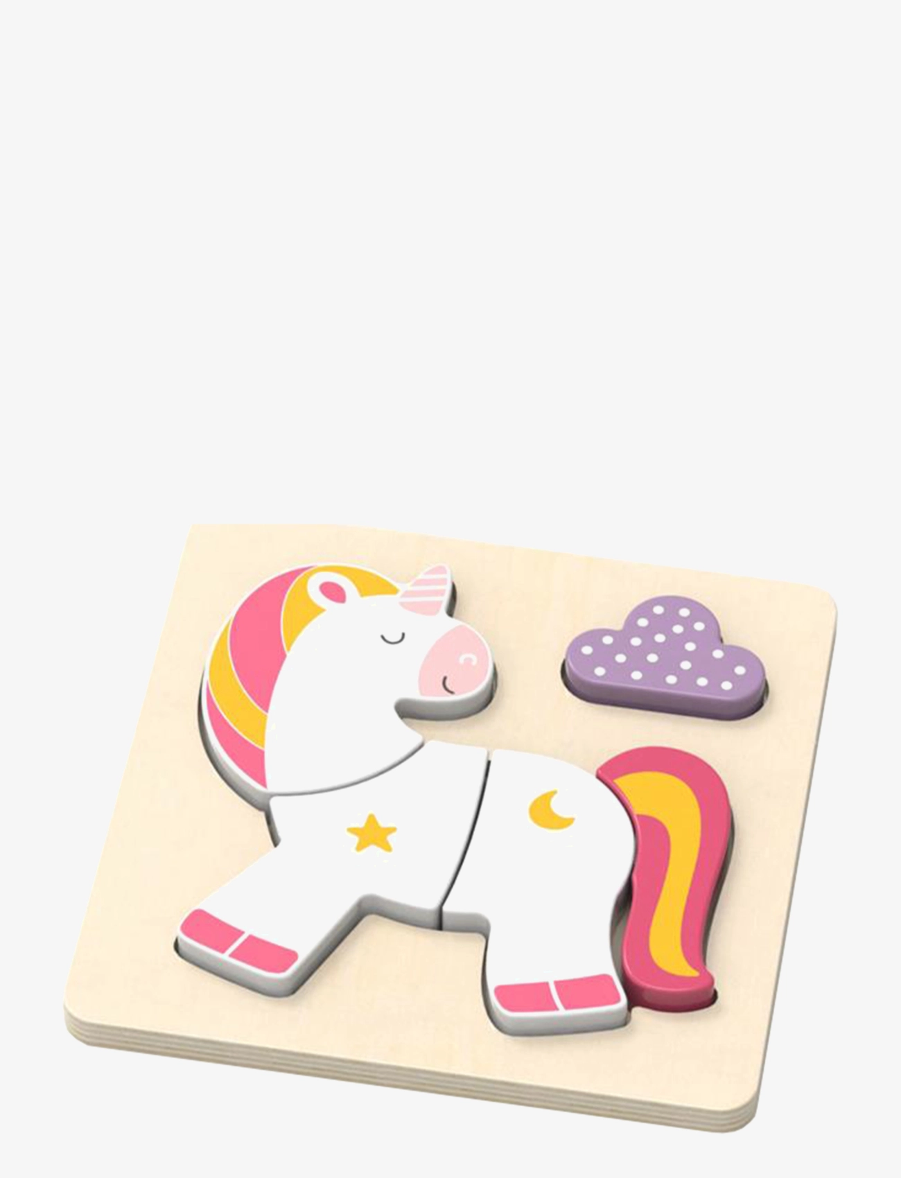 Magni Toys Unicorn puzzle in 100 % FSC wood - 4 for 3 - MULTI COLOURED / multi
