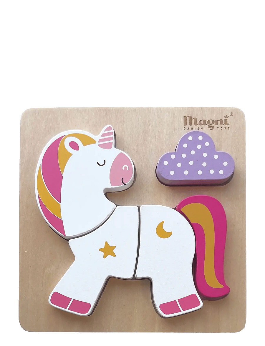 Magni Toys - Unicorn puzzle in 100 % FSC wood - träpussel - multi coloured - 1