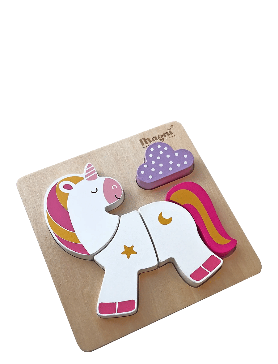 Magni Toys - Unicorn puzzle in 100 % FSC wood - träpussel - multi coloured - 2