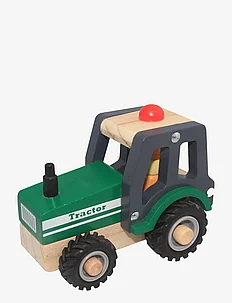 Wooden Tractor w. rubber wheels 100% FSC, Magni Toys