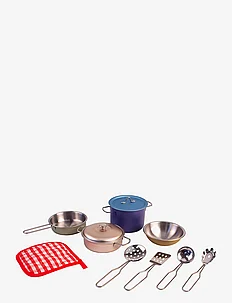 Cookware set in modern colors, 11 pcs, Magni Toys