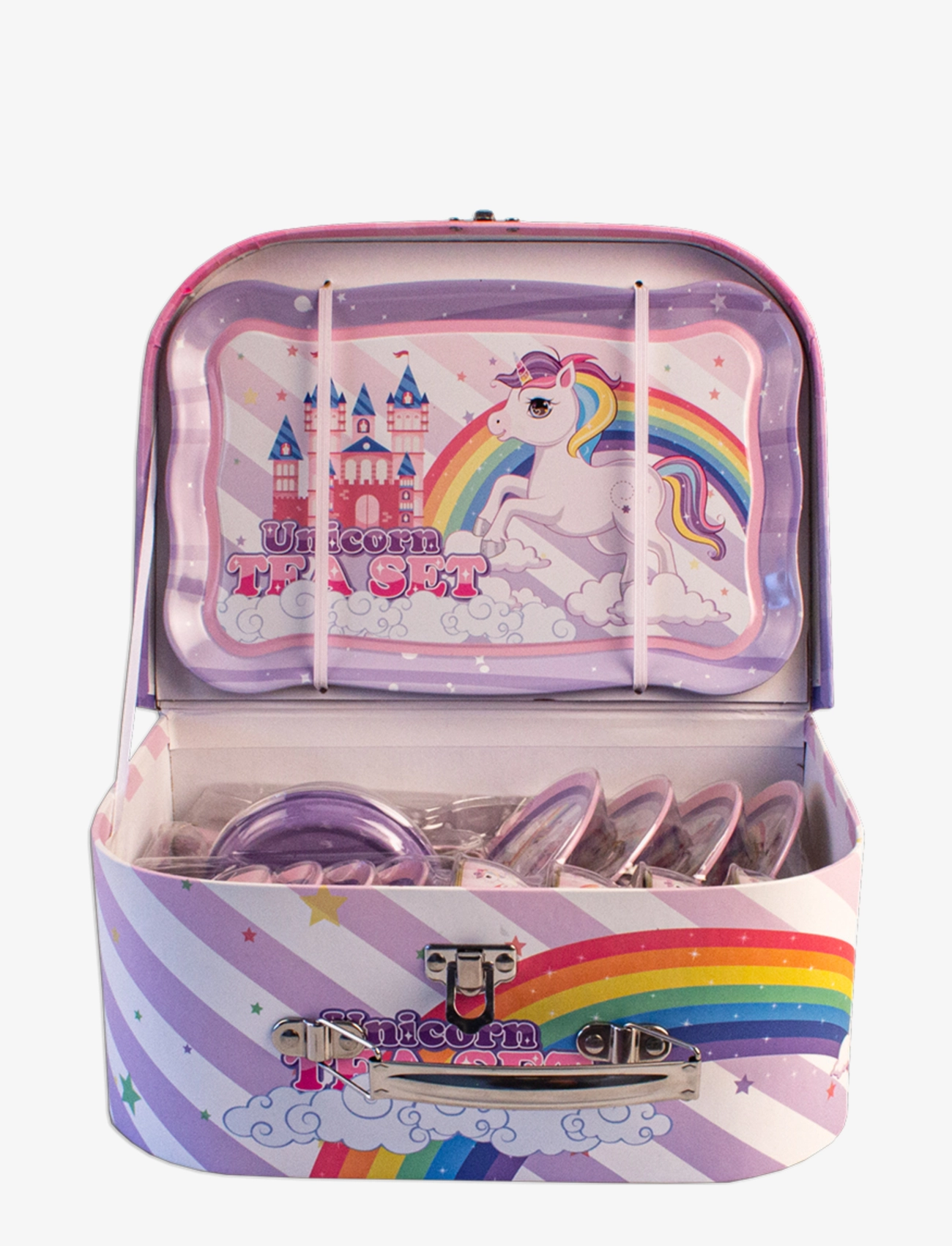 Magni Toys - Tea set in suitcase w. unicorn motives - kaffesæt & tesæt - multi coloured - 1