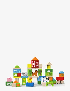 Building bricks in box, - Animal farm, 50 pieces, Magni Toys