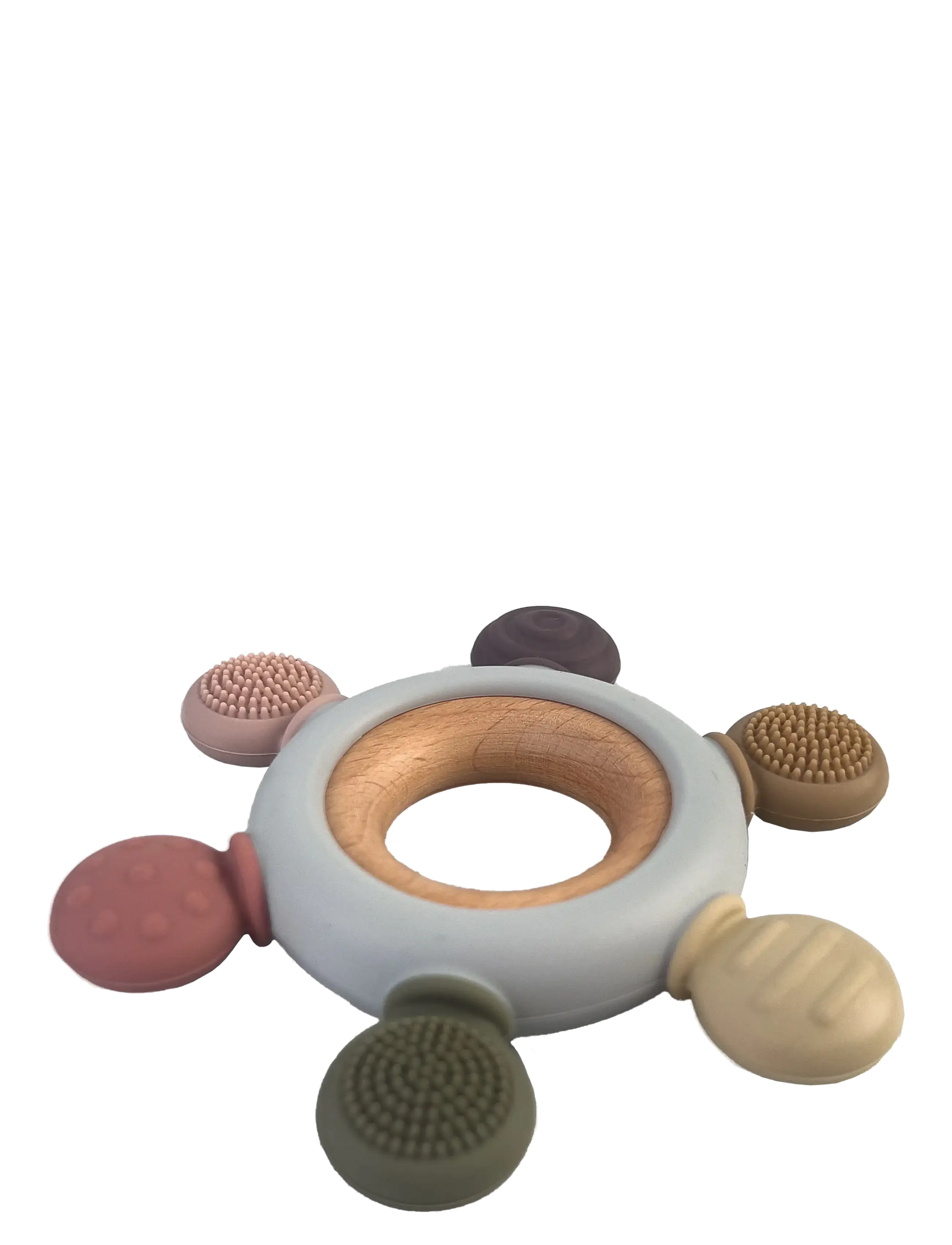 Magni Toys - Teether Rudder with wooden center ring. Multi colored, LFBG approved - bidelegetøj - multi coloured - 1
