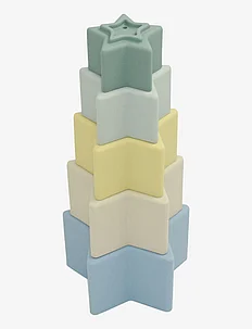 Silicone stacking tower w. star shaped boxes LFBG approved., Magni Toys
