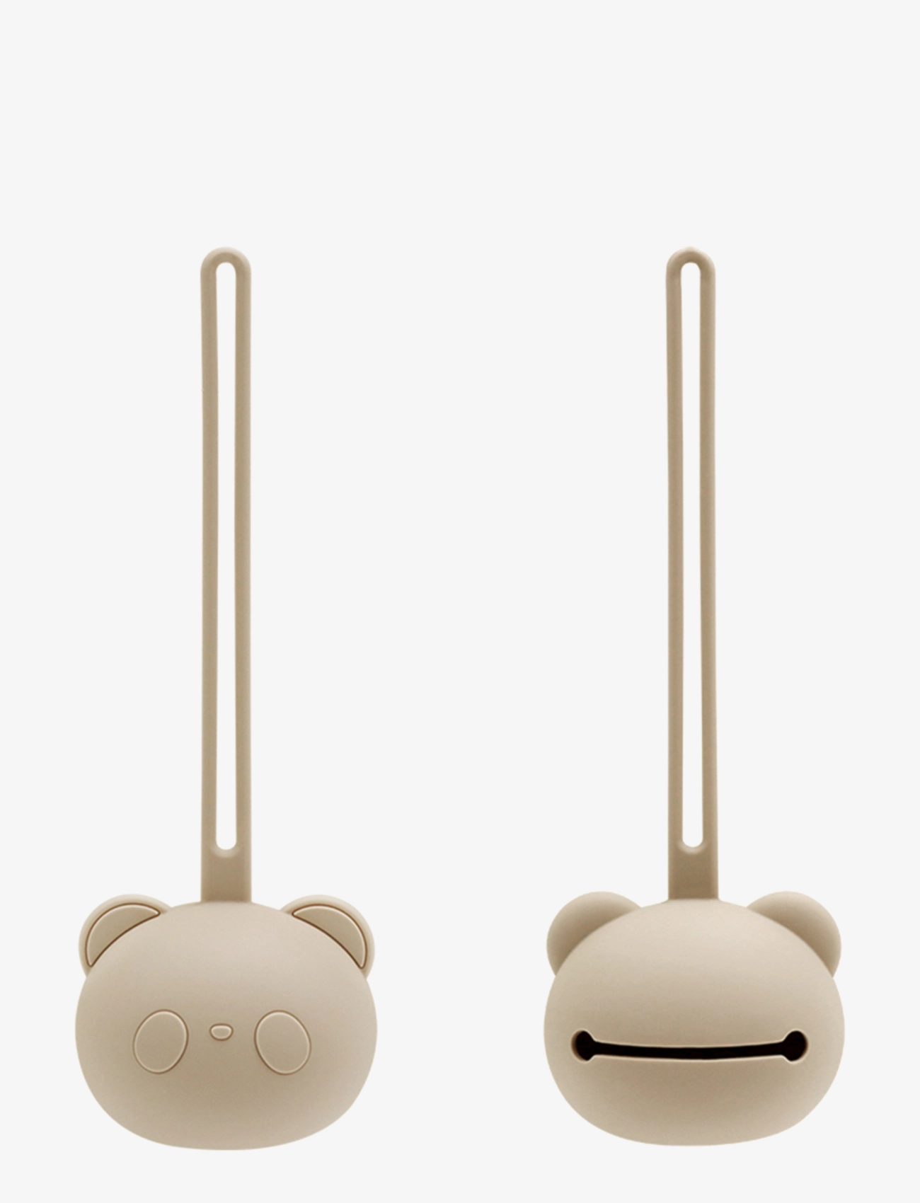 Magni Toys Teddy pacifier pouch in silicone, Beige, LFBG approved. - Sutter & tilbehør - BEIGE / cream