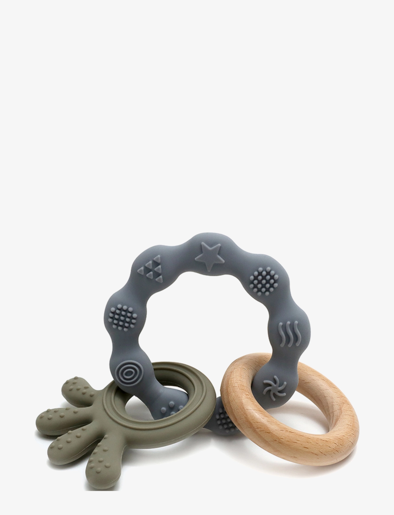 Magni Toys Teether Bracelet, Squid And Wood Appendix. Green, Lfbg Approved, Børn, Teething Legetøj, Multi/mønstret, Str: ONE SIZE"