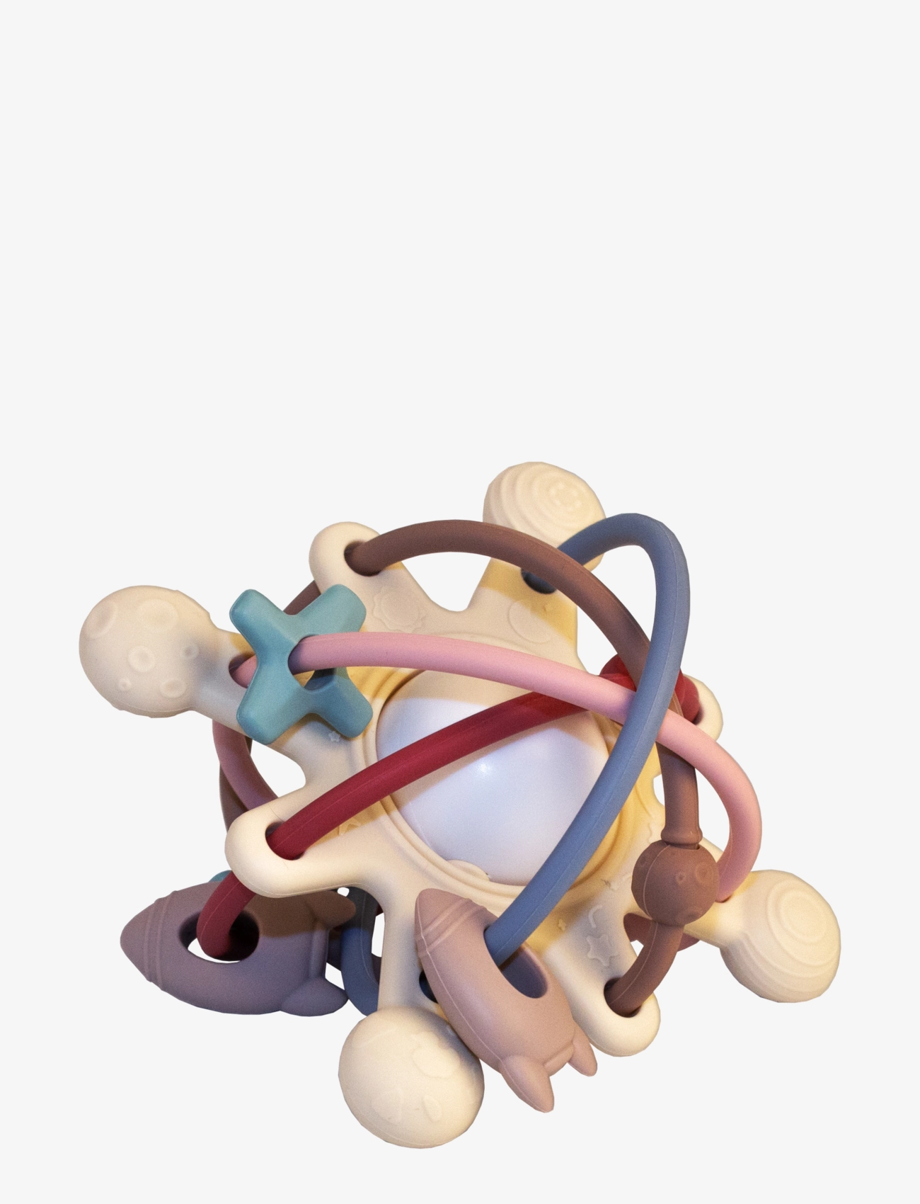 Magni Toys Teether In Silicone With Cute Appendix. Multi Color, Lfbg Approved, Børn, Activity Legetøj, Multi/mønstret, Str: ONE SIZE"
