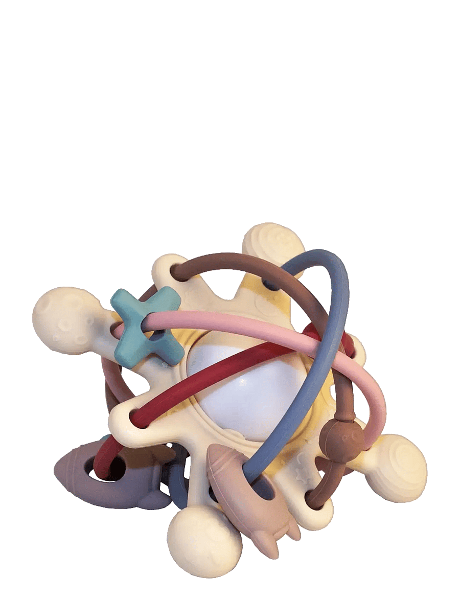 Magni Toys - Teether in silicone with cute appendix. Multi color, LFBG approved - interaktiva leksaker - multi coloured - 1