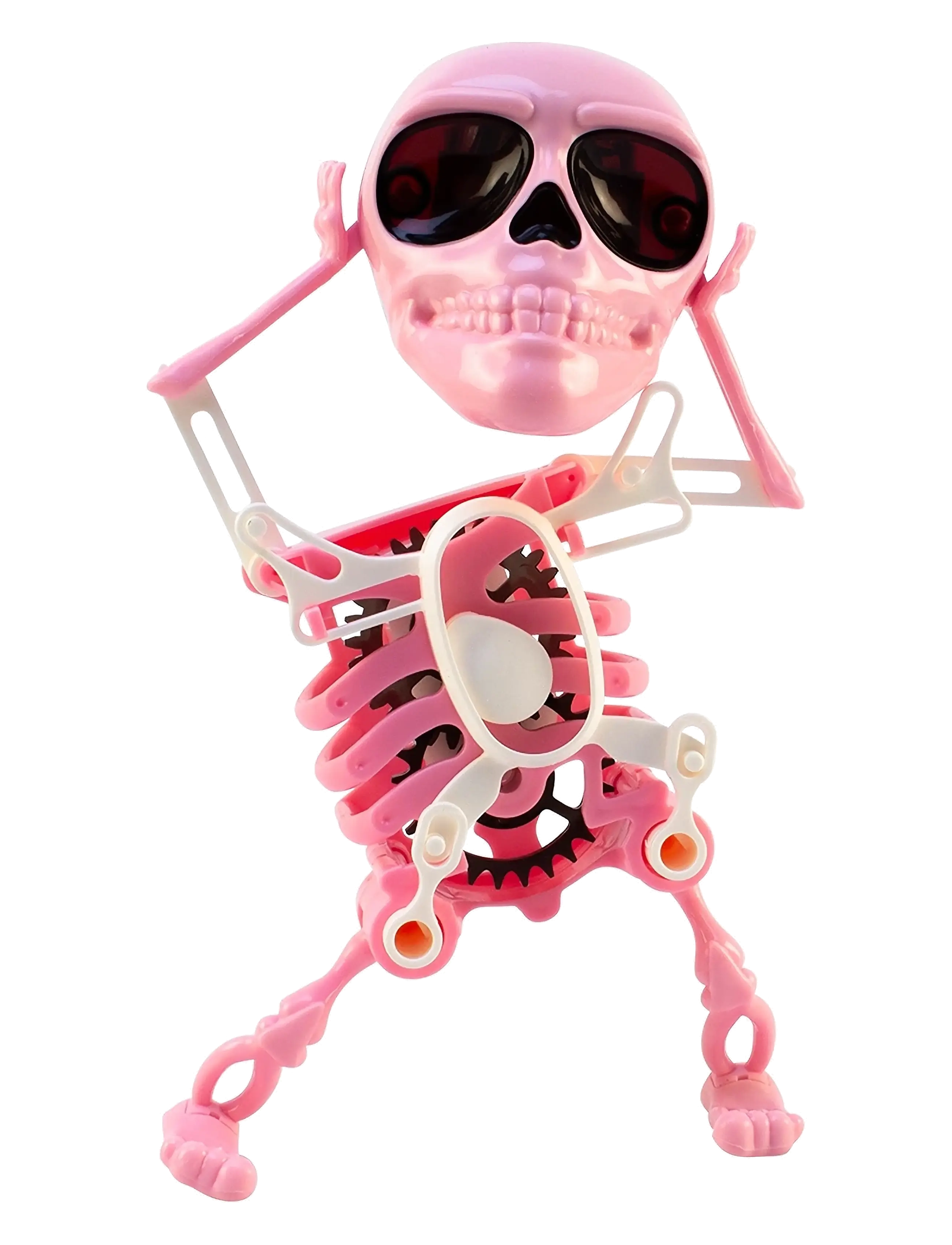 Magni Toys Halloween Windup Dancing Skeleton, Børn, Action Figures, Pink, Str: ONE SIZE
