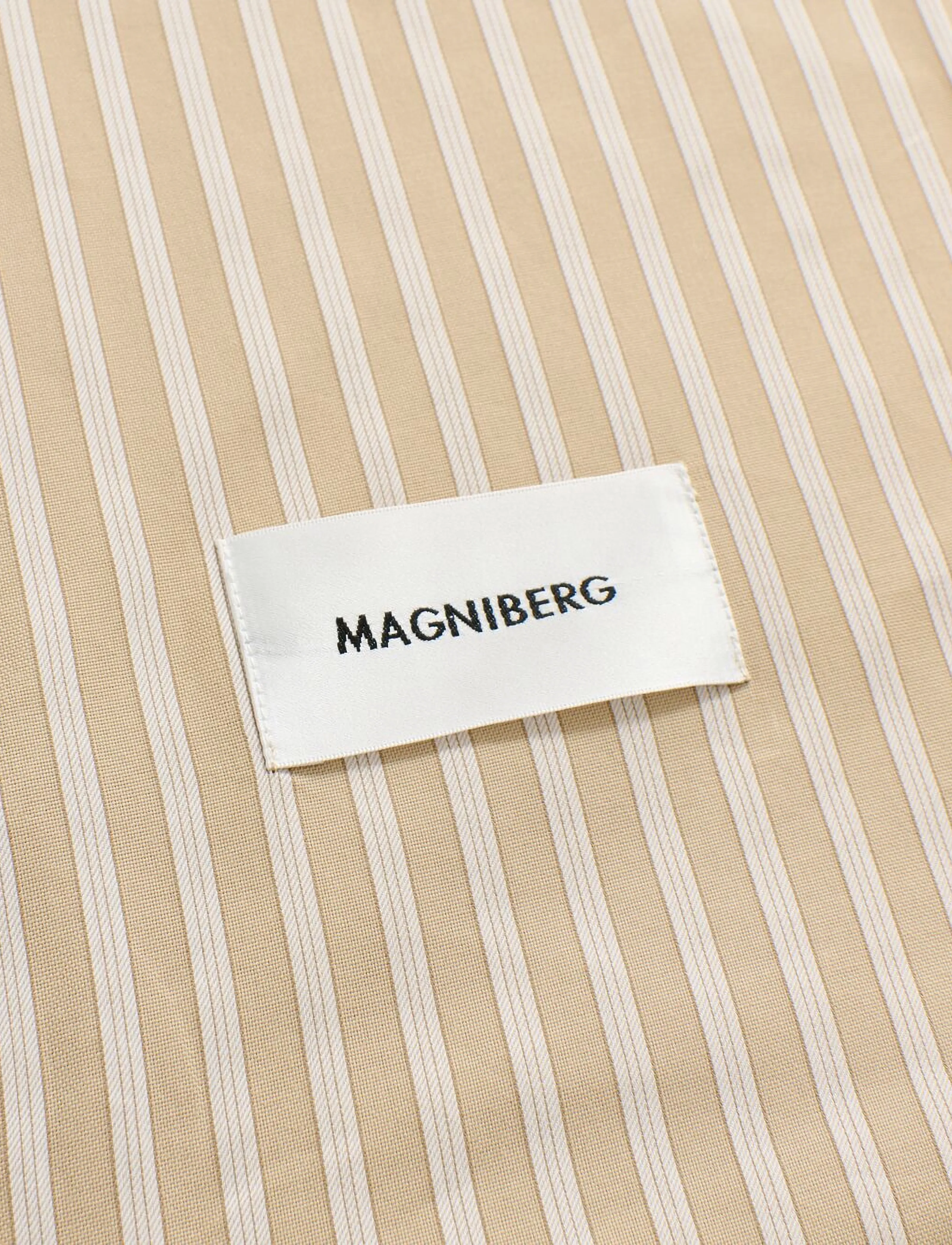 MAGNIBERG - Wall Street Oxford pillow case - pillow cases - stripe medium beige - 1