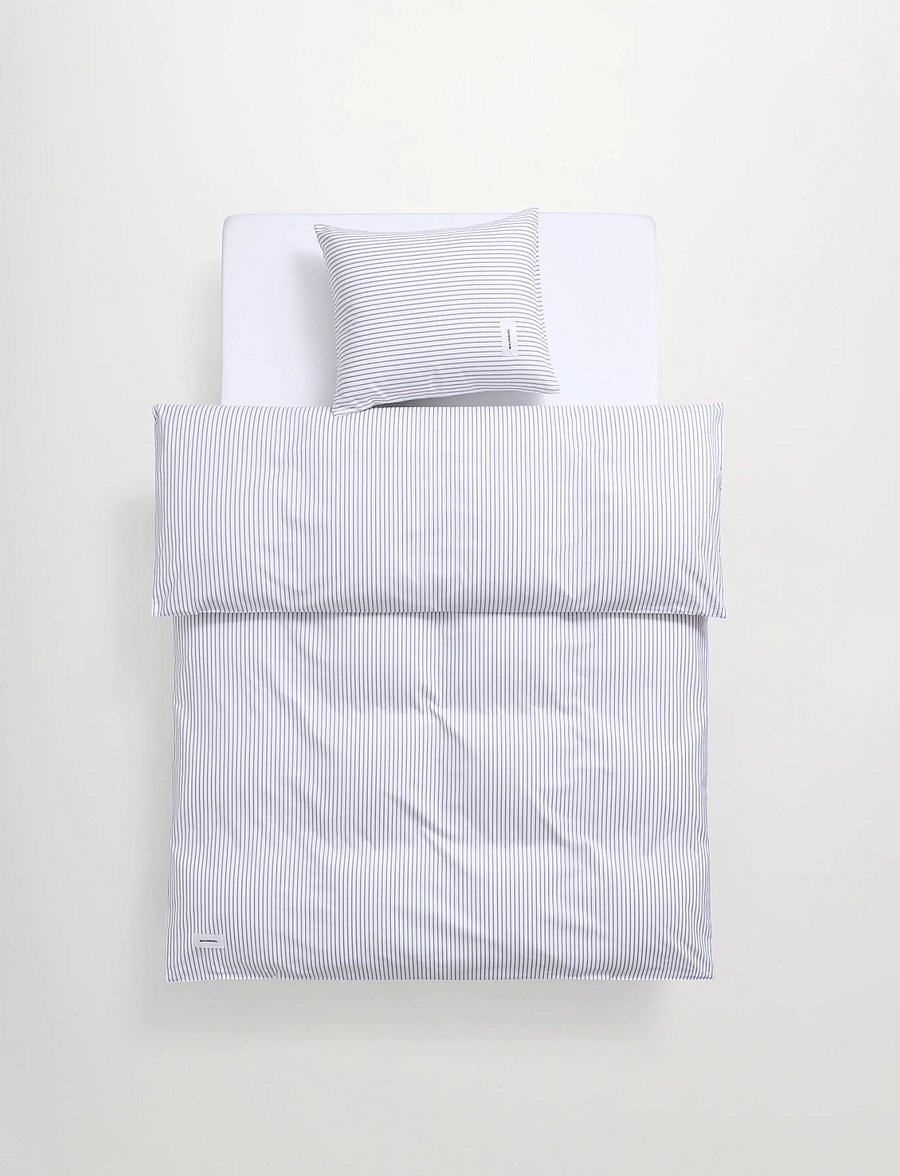 MAGNIBERG - Wall Street Oxford duvet cover - bettbezüge - stripe grey - 0