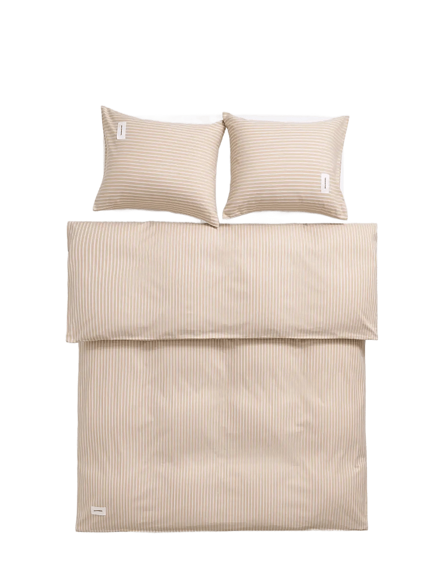 MAGNIBERG - Wall Street Oxford duvet cover - bettbezüge - stripe medium beige - 1