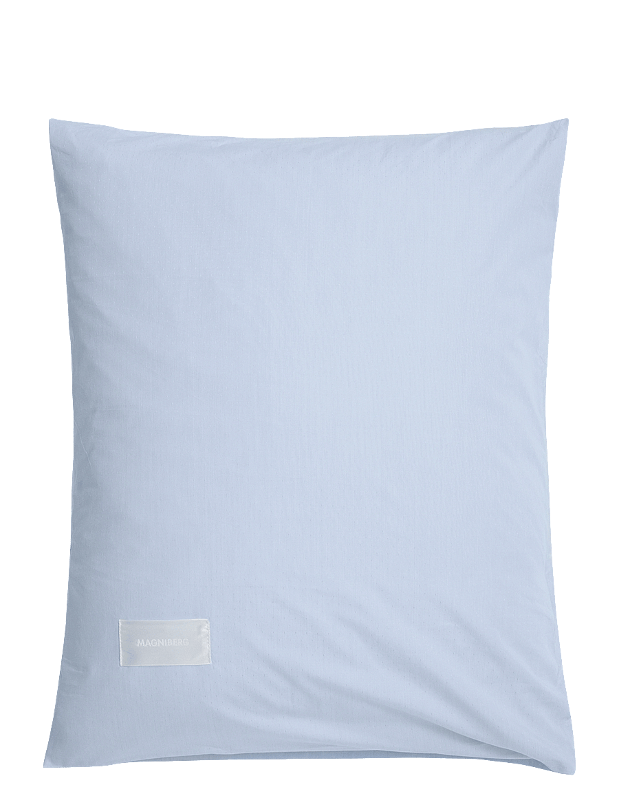 MAGNIBERG - Wall Street Poplin pillow case - kopfkissenbezüge - light blue dots jacquard - 1