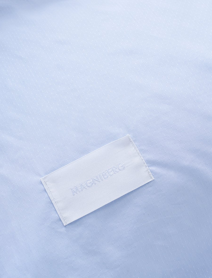MAGNIBERG - Wall Street Poplin pillow case - kopfkissenbezüge - light blue dots jacquard - 0