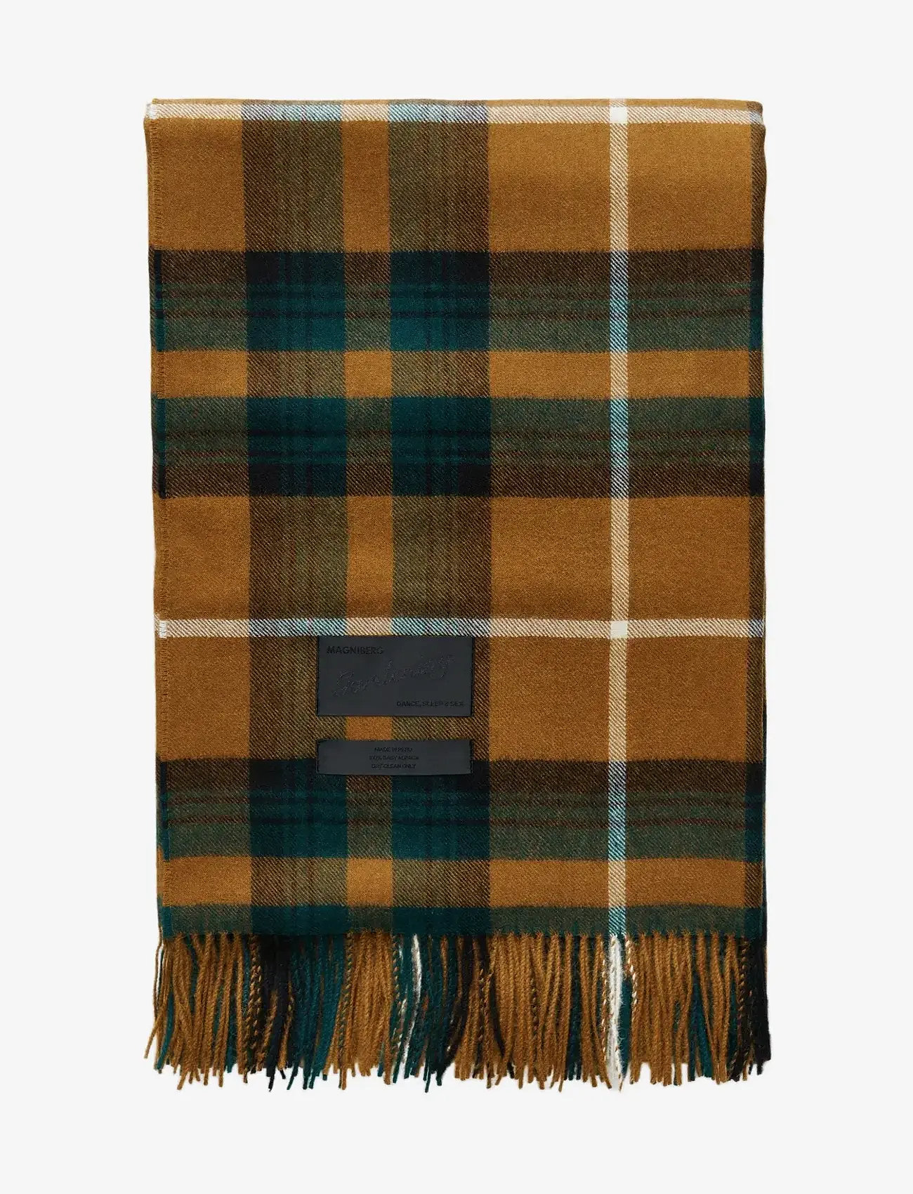 MAGNIBERG - Queen Blanket - plaider - camel tartan - 1