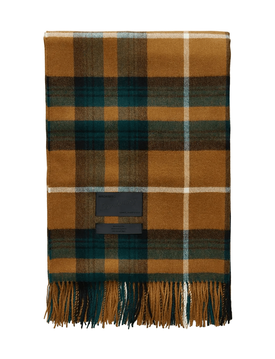 MAGNIBERG - Queen Blanket - pleedid - camel tartan - 1