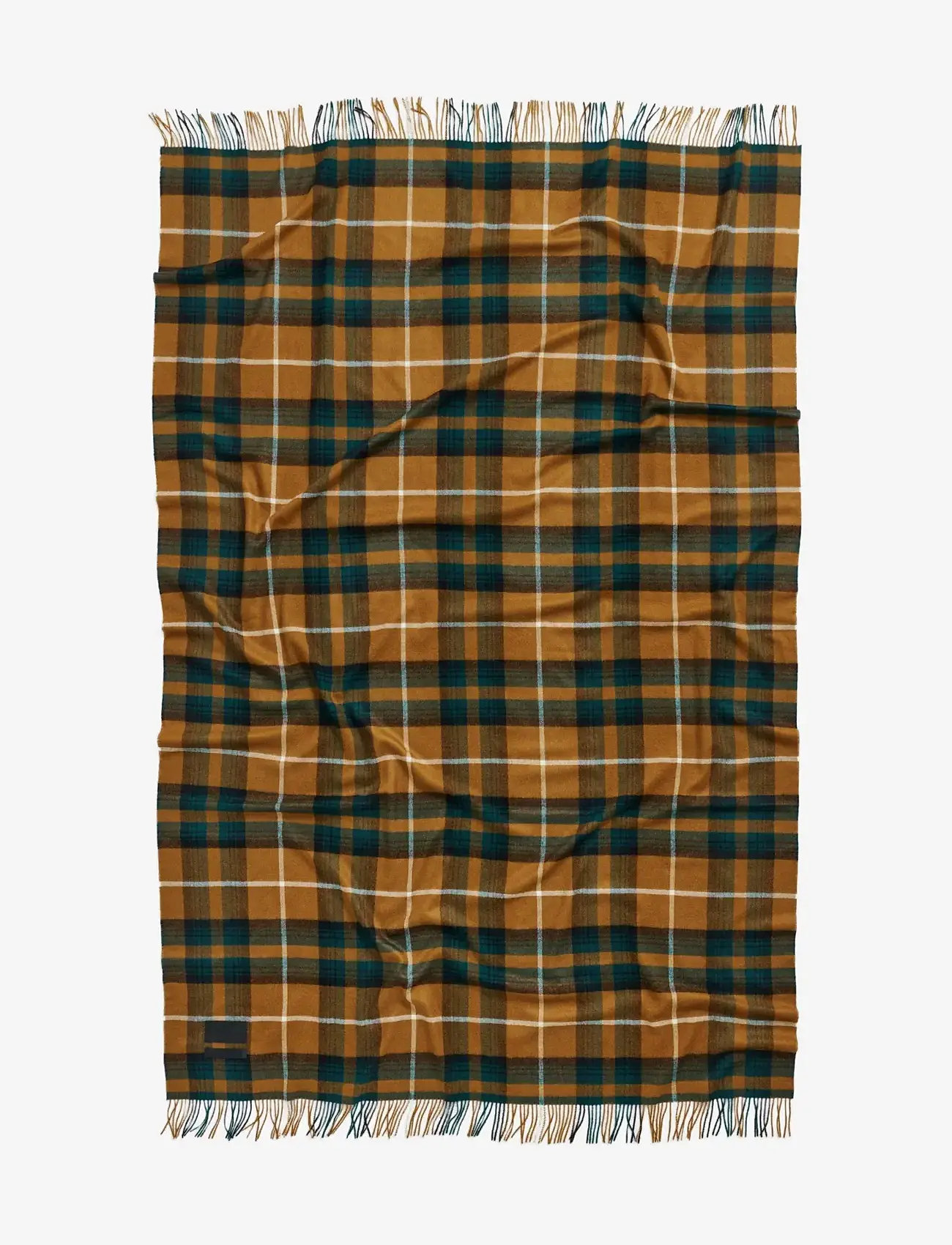 MAGNIBERG - Queen Blanket - plaider - camel tartan - 2